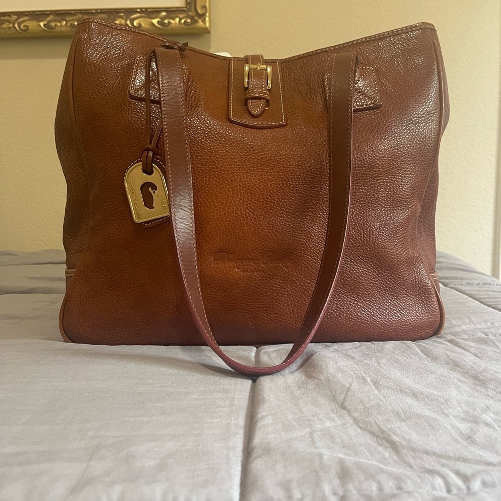 Dooney & Bourke Vintage Rich Brown Leather Tote